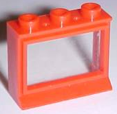 Window 1 x 3 x 2 Classic with Long Sill [Complete] in Red
