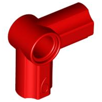 Technic Axle and Pin Connector Angled #6 - 90° in Red