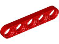 Technic Beam 1 x 5 Thin in Red