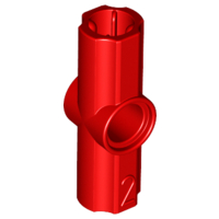 Technic Axle and Pin Connector Angled #2 - 180° in Red
