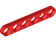 Technic Beam 1 x 6 Thin in Red
