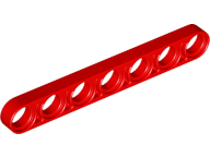 Technic Beam 1 x 7 Thin in Red