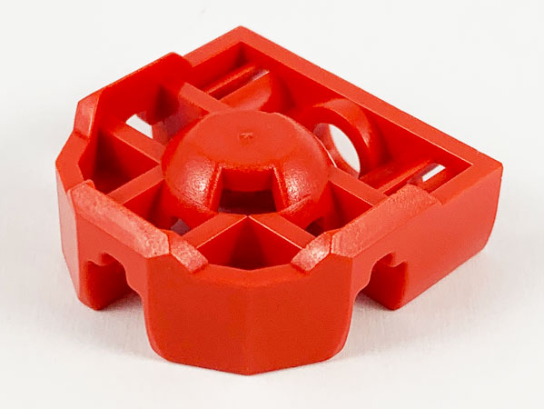 Technic Pin Connector Block 3 x 3 x 1 in Red