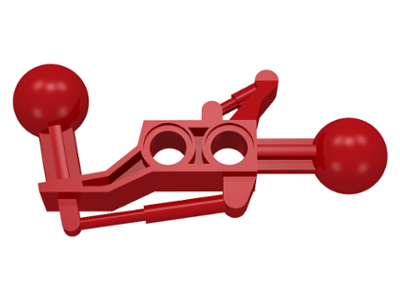 Large Figure Skeletal, Limb, Angular, 2 x 7 with 2 Ball Joints in Red