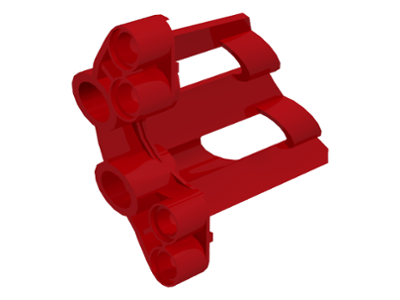 Technic Panel Fairing # 1 Large Short, Large Holes, Side A in Red