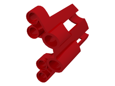Technic Panel Fairing # 2 Large Short, Large Holes, Side B in Red
