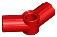 Technic Axle and Pin Connector Angled #4 - 135° in Red