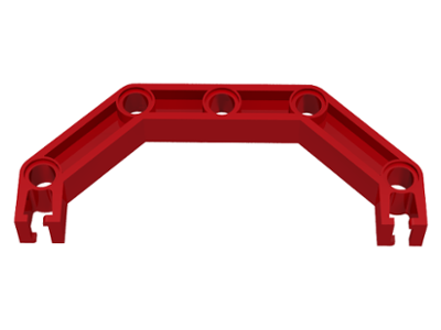 Znap Beam 9, 5 Holes, 4 Bends (Half-Octagon) in Red