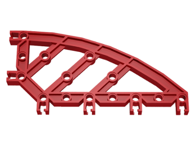 Znap Beam 16, 14 Holes, Curved in Red
