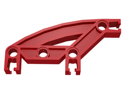 Znap Beam 8, 4 Holes, 3 Bends, Curved in Red