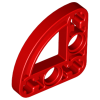 Technic Beam 3 x 3 L-Shape with Quarter Ellipse Thin in Red