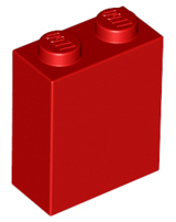 Brick 1 x 2 x 2 with Inside Stud Holder in Red