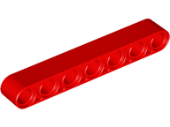 Technic Beam 1 x 7 Thick in Red