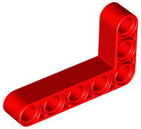 Technic Beam 3 x 5 L-Shape Thick in Red