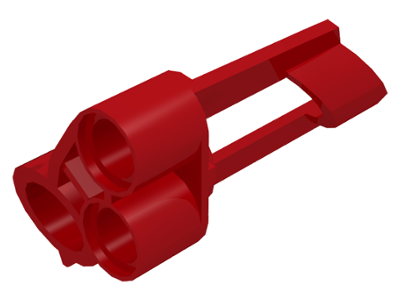 Technic Panel Fairing # 5 Small Short, Large Hole, Side A in Red