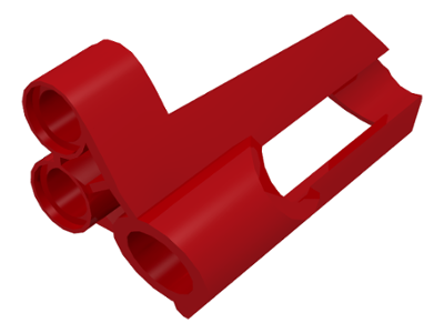 Technic Panel Fairing # 6 Small Short, Large Hole, Side B in Red