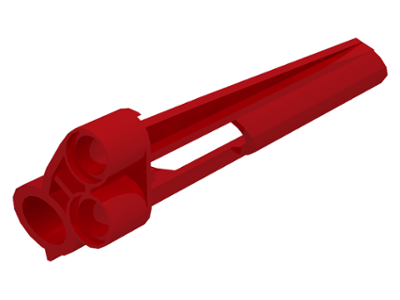 Technic Panel Fairing # 7 Small Long, Large Hole, Side A in Red