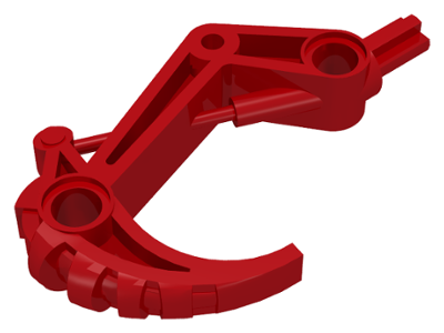 Large Figure Weapon, Claw Hook with Axle in Red