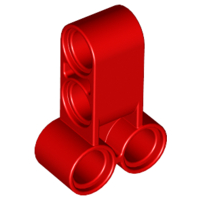 Technic Pin Connector Perpendicular Long in Red