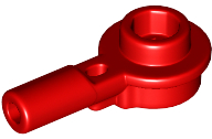 Plate Special Round 1 x 1 with Hollow Stud and Horizontal Bar 1L in Red