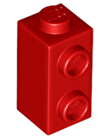 Brick Special 1 x 1 x 1 2/3 with Studs on 1 Side in Red