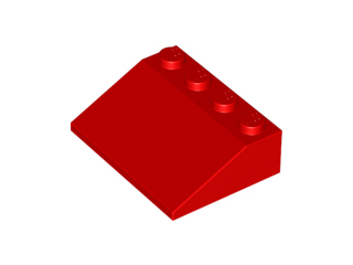 Brick Sloped 33° 3 x 4 in Red