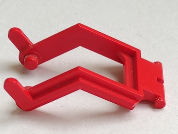Construction Vehicle Bucket Arm, Small - 2 x 6 x 2 in Red