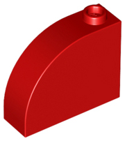 Brick Curved 1 x 3 x 2 in Red