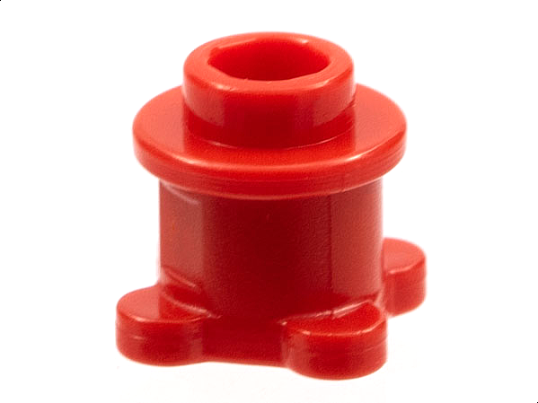 Belville / Scala, Brick Round 1 x 1 x 2/3 Round in Red