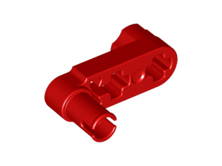 Technic Beam 3 x 0.5 Liftarm with Boss and Pin / Crank in Red