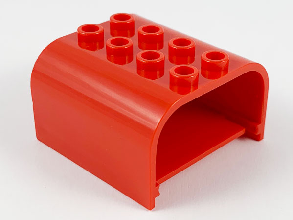 Mailbox, Curved 4 x 4 in Red