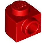 Plate Special 1 x 1 x 2/3 Half Round with Side Stud in Red