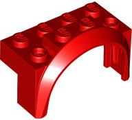 Wheel Arch, Mudguard 4 x 2 x 2 1/2 in Red