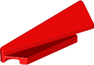 Brick Wedged, Sloped 1 x 5 x 1 1/3 Left in Red