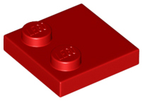 Plate Special 2 x 2 with Only 2 studs in Red