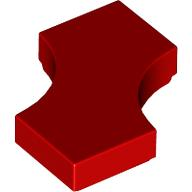 Tile Special 2 x 2 with 2 Quarter Round Cutouts in Red
