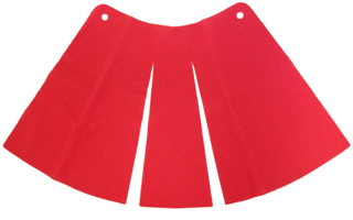 Large Figure Cape, Slits, 2 Holes in Red