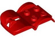 Mobility Scooter Chassis, 2 x 2 Studs, Mudguards in Red