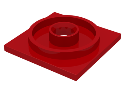 Turntable 4 x 4 Square Base in Red