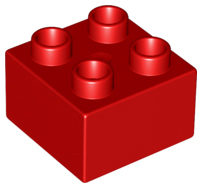 Duplo Brick 2 x 2 in Red