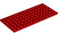 Plate 6 x 14 in Red