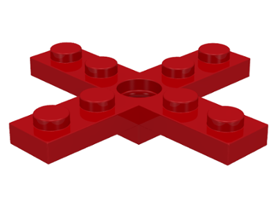 Propeller 4 Blade 5 Diameter with Hole for Rotor Holder in Red