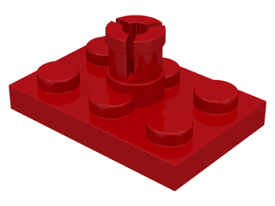 Plate Special 2 x 3 with Helicopter Rotor Holder in Red