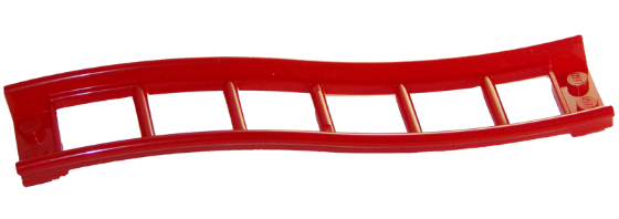 Vehicle Track, Roller Coaster Ramp Small, 3 Bricks Elevation in Red