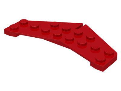 Wedge Plate 4 x 8 Tail in Red