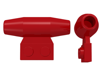 Engine - Smooth, Small 1 x 2 Side Plate [No Axle Holders] in Red