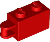 Brick Special 1 x 2 with Vertical Closed Handle on Edge in Red