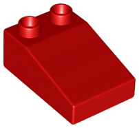 Duplo Brick 3 x 2 Slope 33° in Red