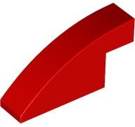 Brick Curved 1 x 4 x 1 2/3 No Studs in Red