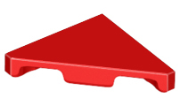 Tile 45° Cut 2 x 2 (Triangle) in Red
